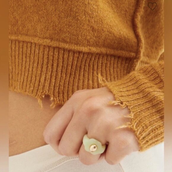 Aerie Mustard Cozy Mustard Distressed Edges - XL - Picture 3 of 4